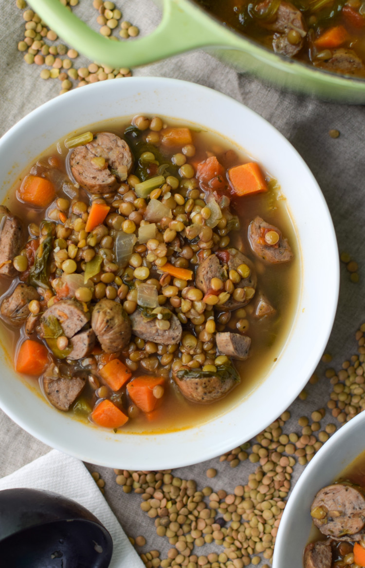 Vegetable & Chicken Sausage Lentil Soup Project Meal Plan