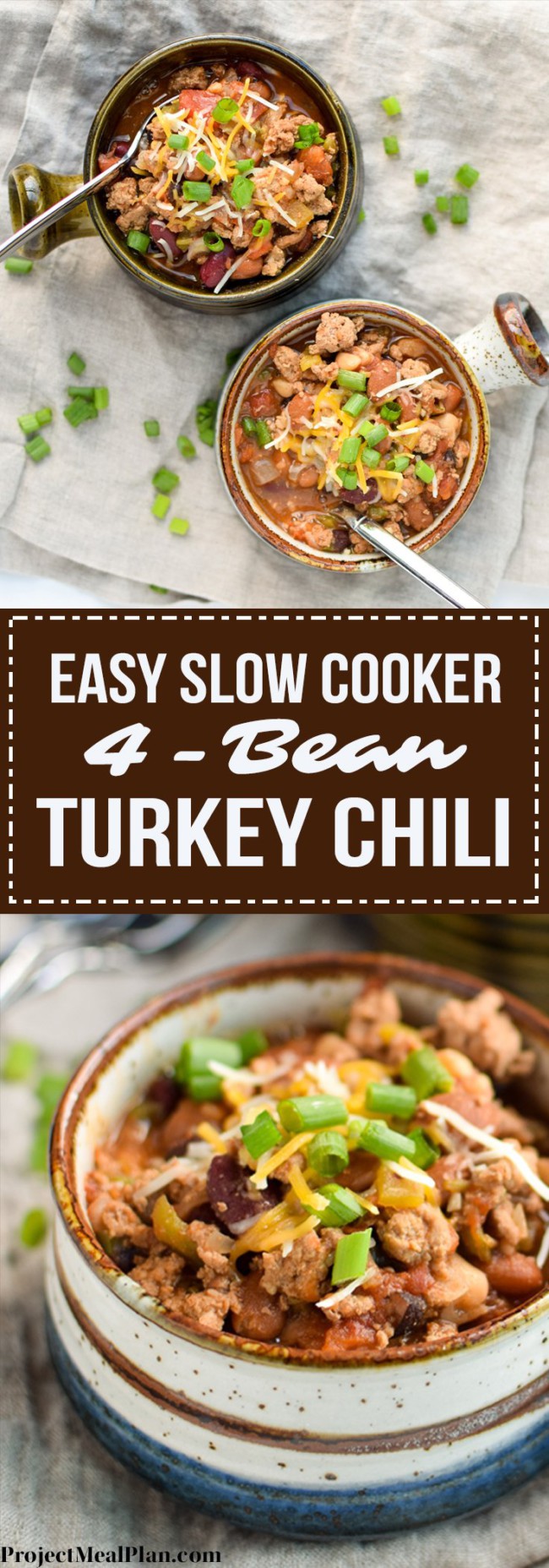 Easy Slow Cooker 4Bean Turkey Chili Project Meal Plan