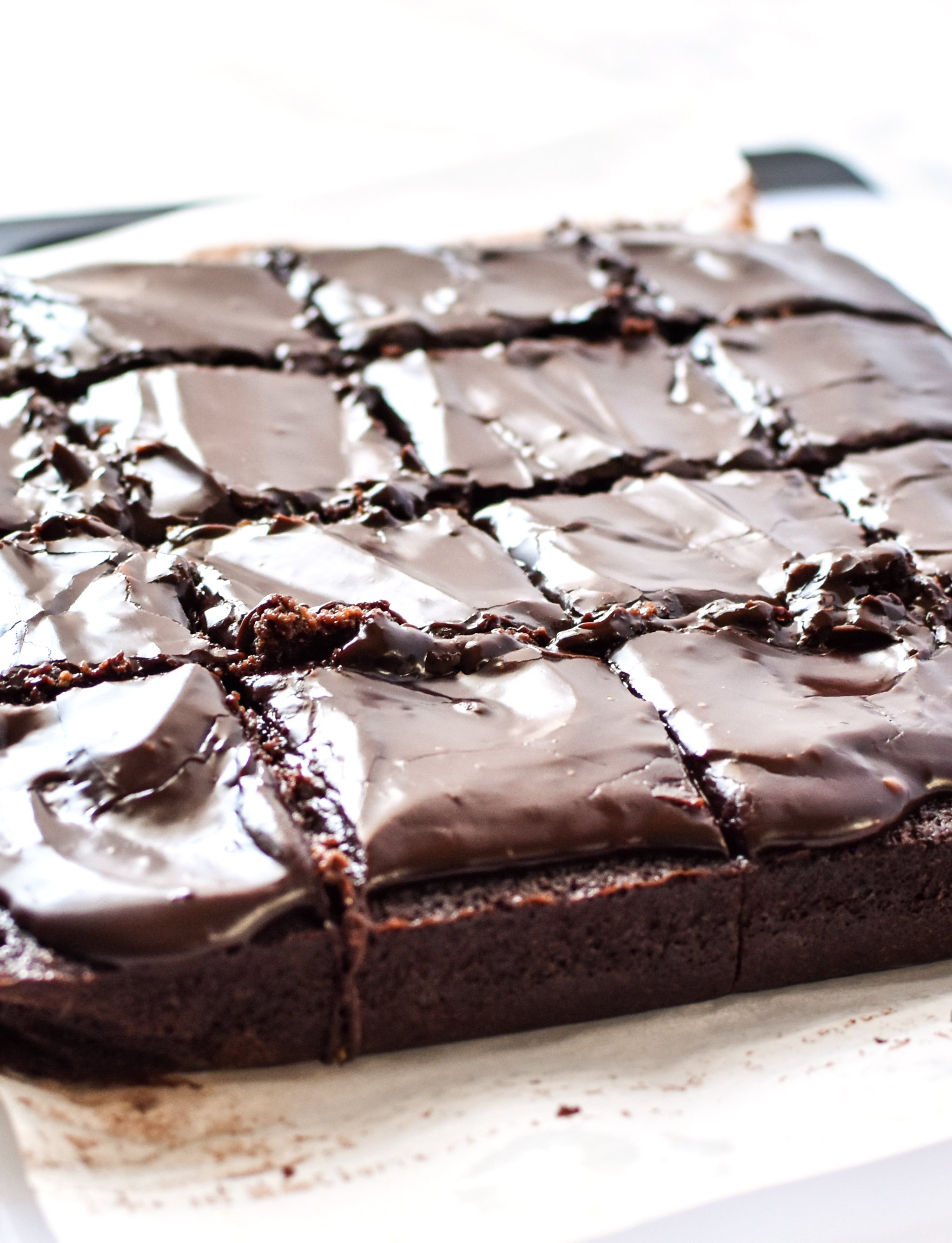 Chocolate Espresso Zucchini Brownies recipe - Gooey chocolate mocha goodness, with fresh zucchini blended right in! - ProjectMealPlan.com