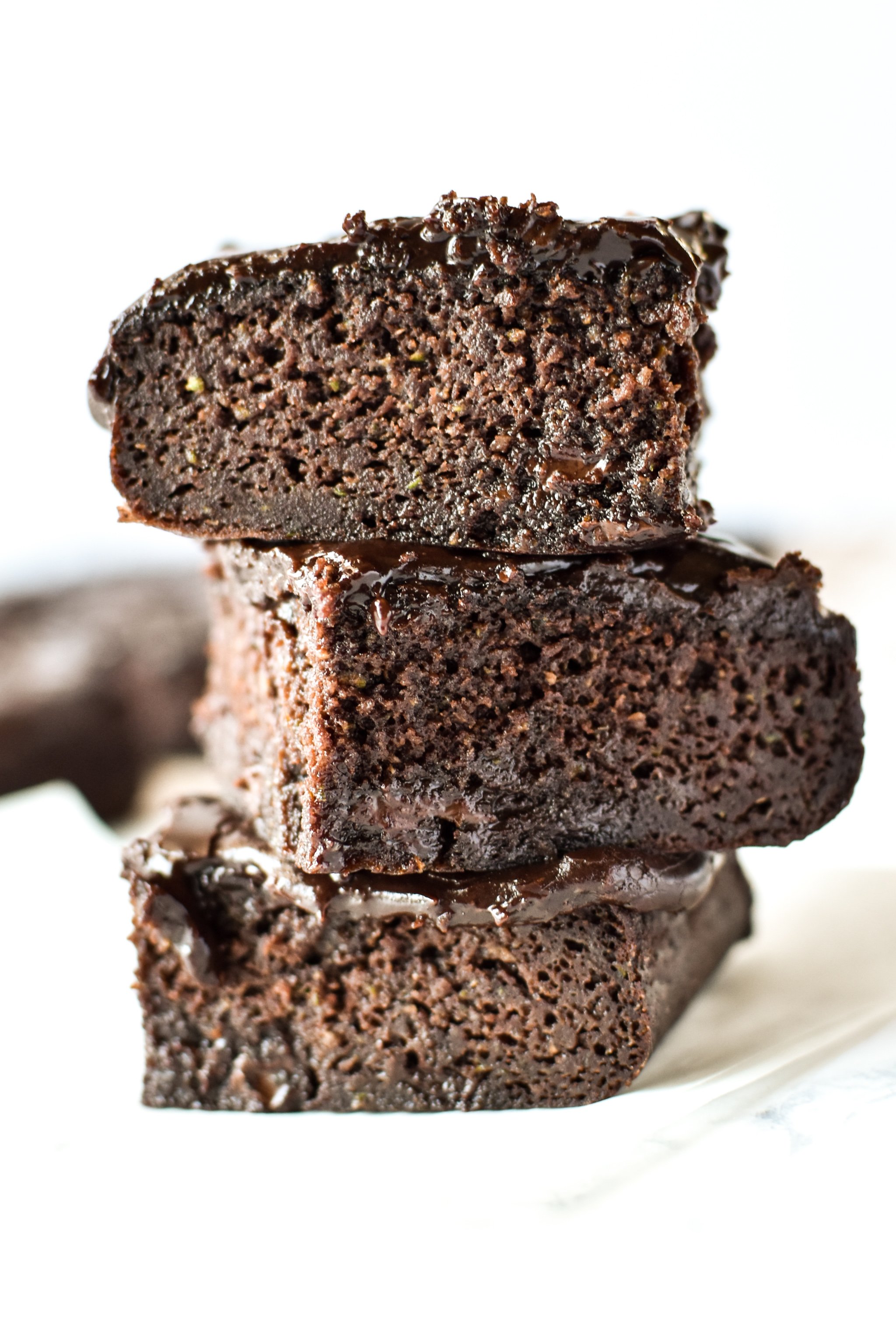 Chocolate Espresso Zucchini Brownies recipe - Gooey chocolate mocha goodness, with fresh zucchini blended right in! - ProjectMealPlan.com