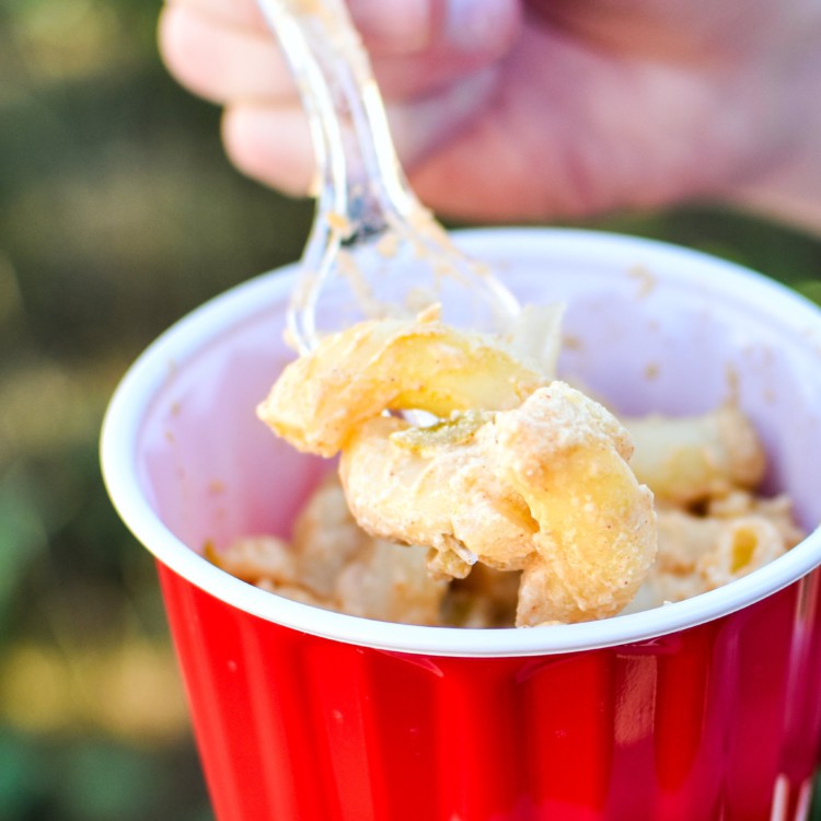 Quick Smoky White Cheddar Camping Mac and Cheese - The PERFECT meal for your next camping trip, sure to please all! Boil the noodles at home for quick cooking at the campsite! - ProjectMealPlan.com