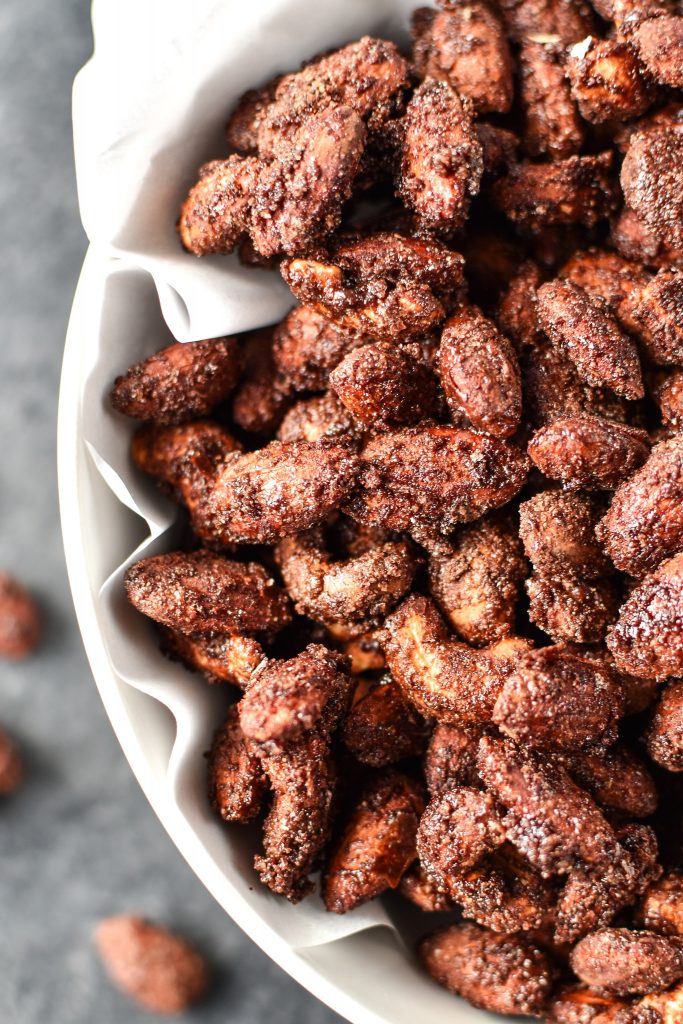 The most amazing shot of my Peppermint Cocoa Roasted Nuts, made with cashews and almonds! from ProjectMealPlan.com