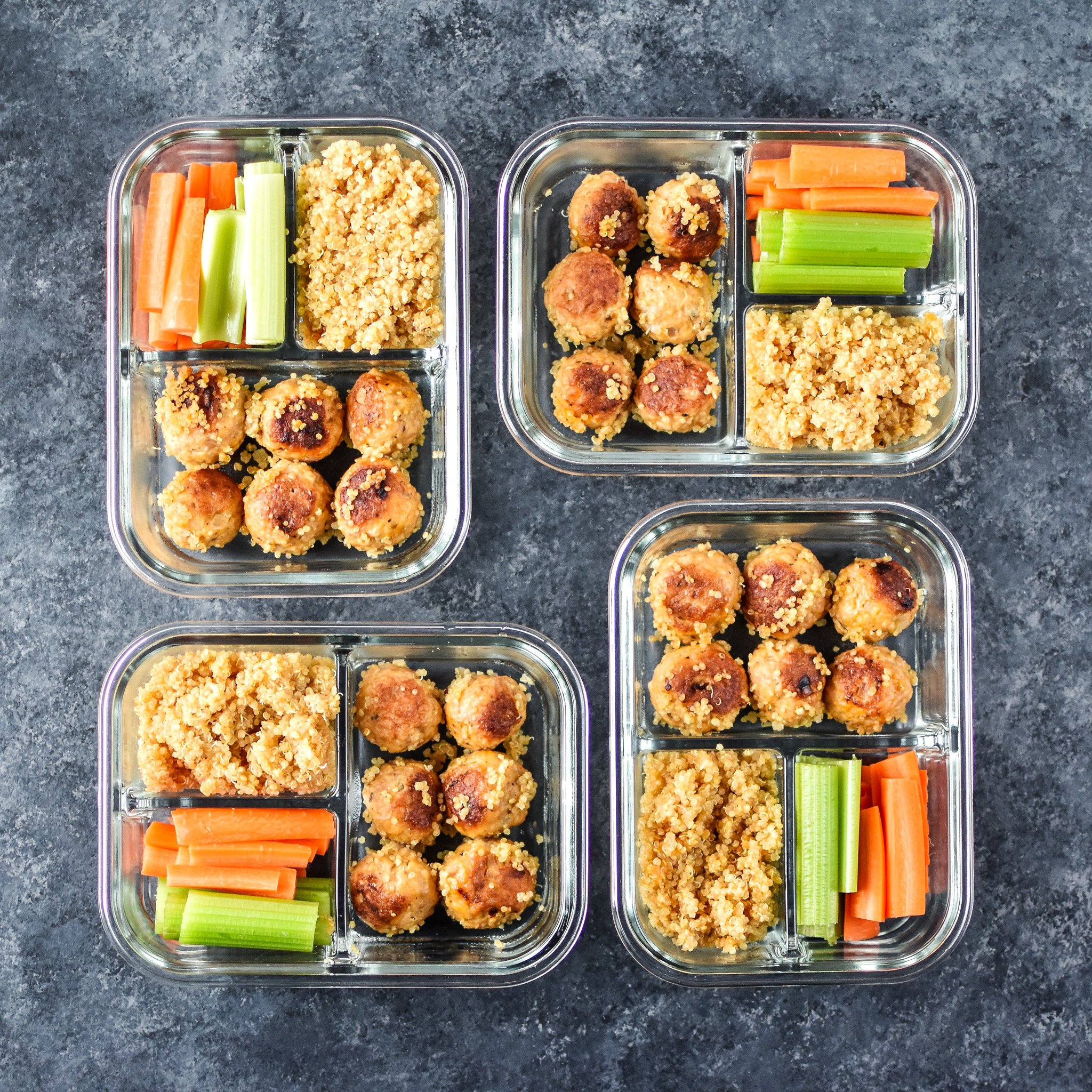 Instant Pot Buffalo Chicken Meatballs Meal Prep