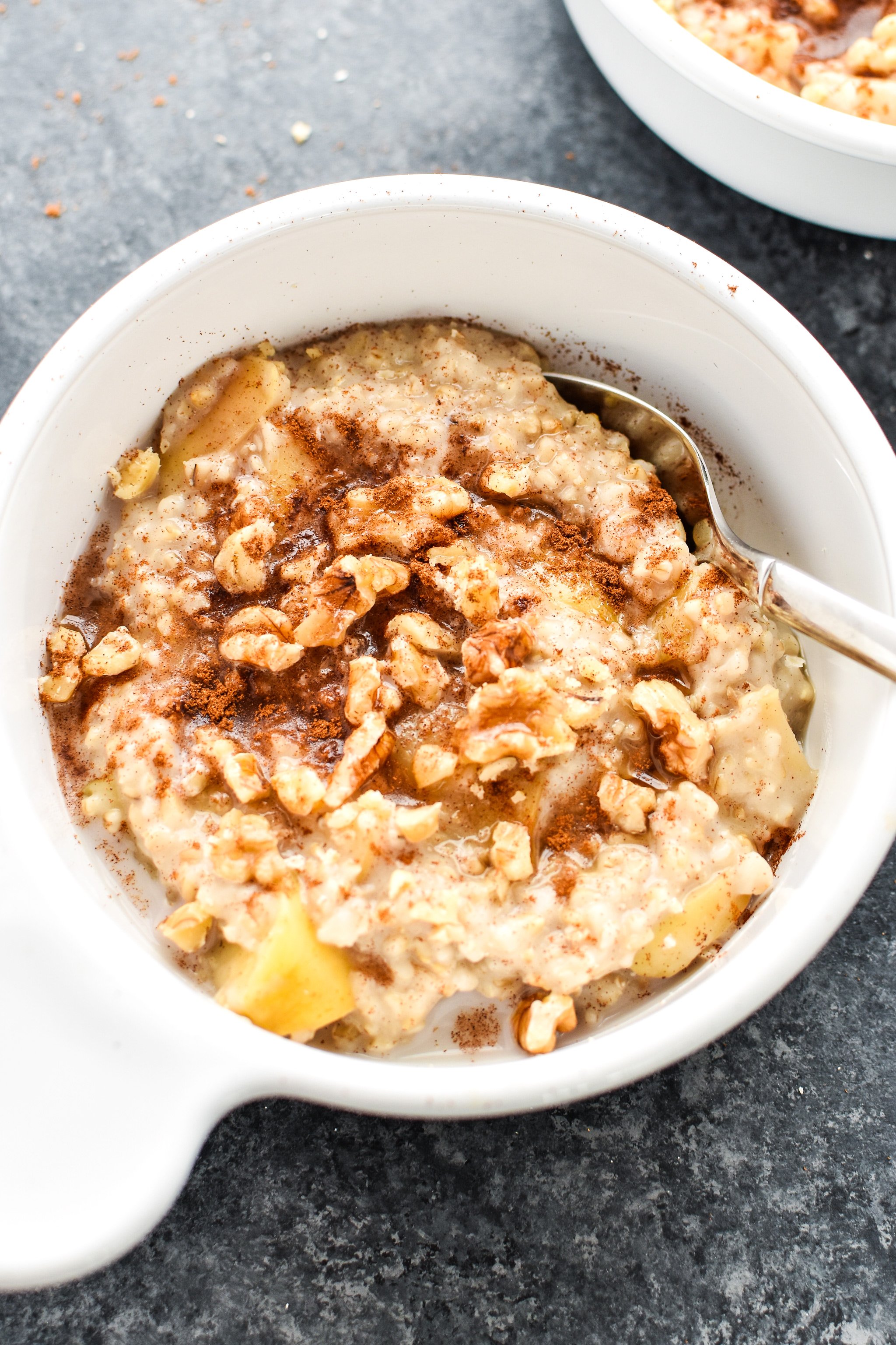 Rice Cooker Steel Cut Oats with Apples & Cinnamon • The Good