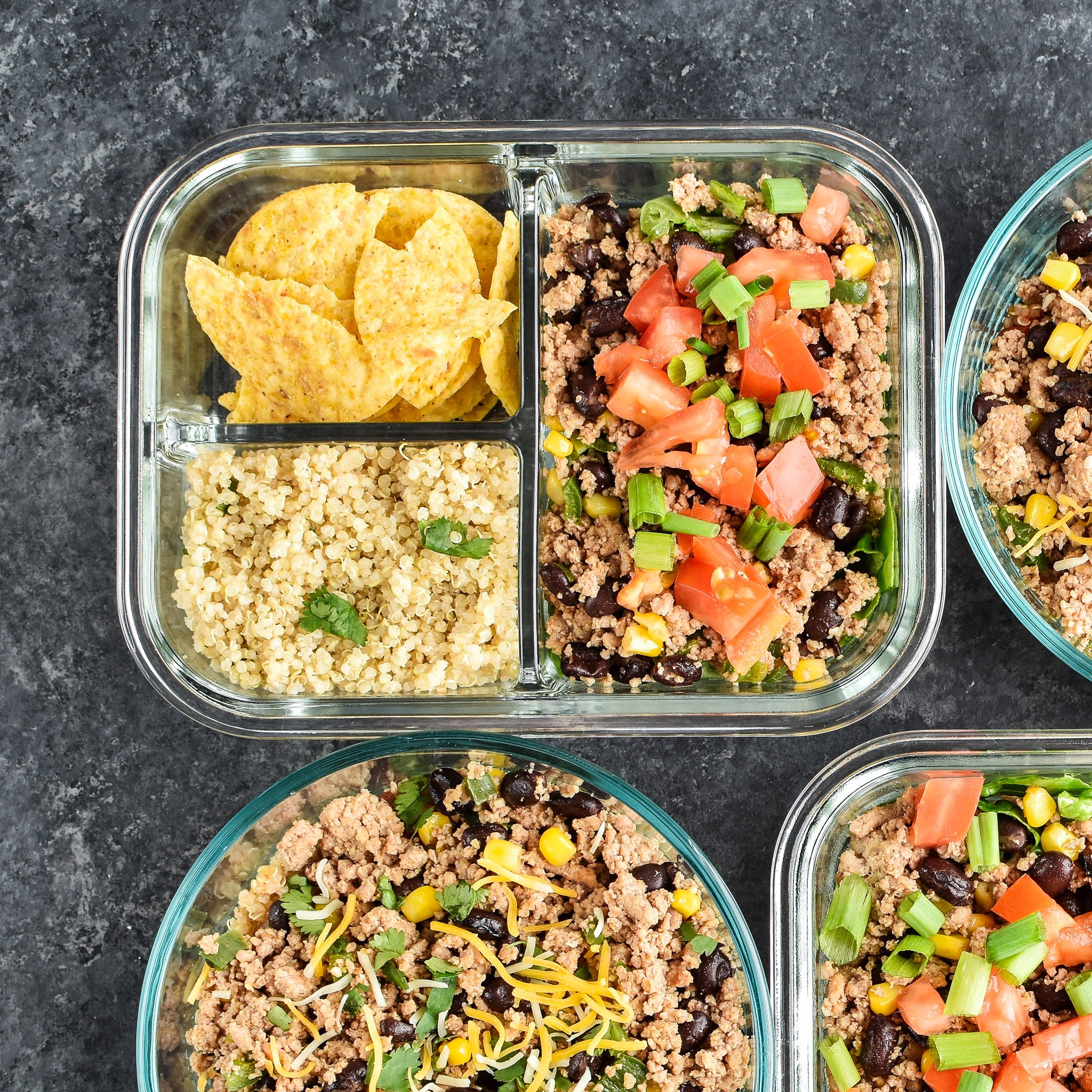 Taco Salad Meal Prep (Taco Bowls) - The Forked Spoon