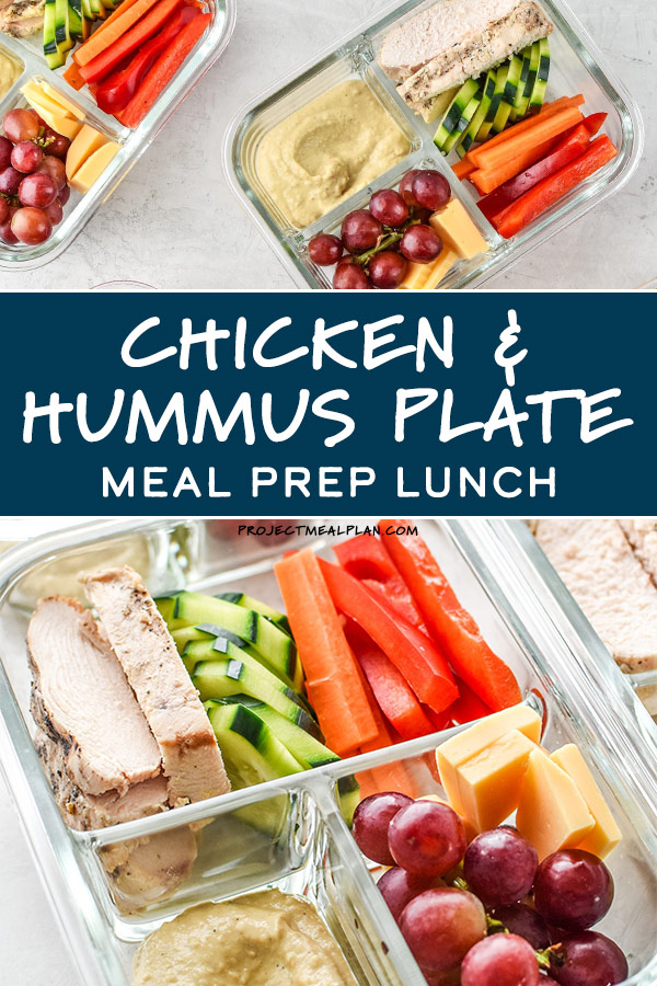 Chicken & Hummus Plate Lunch Meal Prep - Project Meal Plan