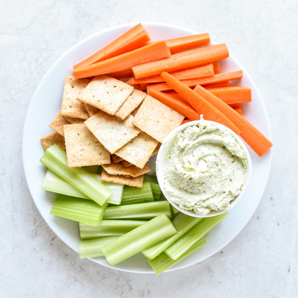 3-Ingredient Pesto Goat Cheese Dip - Project Meal Plan