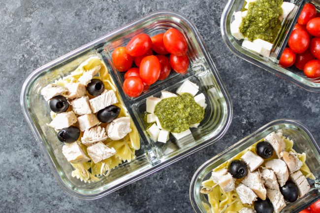 DIY Chicken Pesto Pasta Skewers Meal Prep - Project Meal Plan