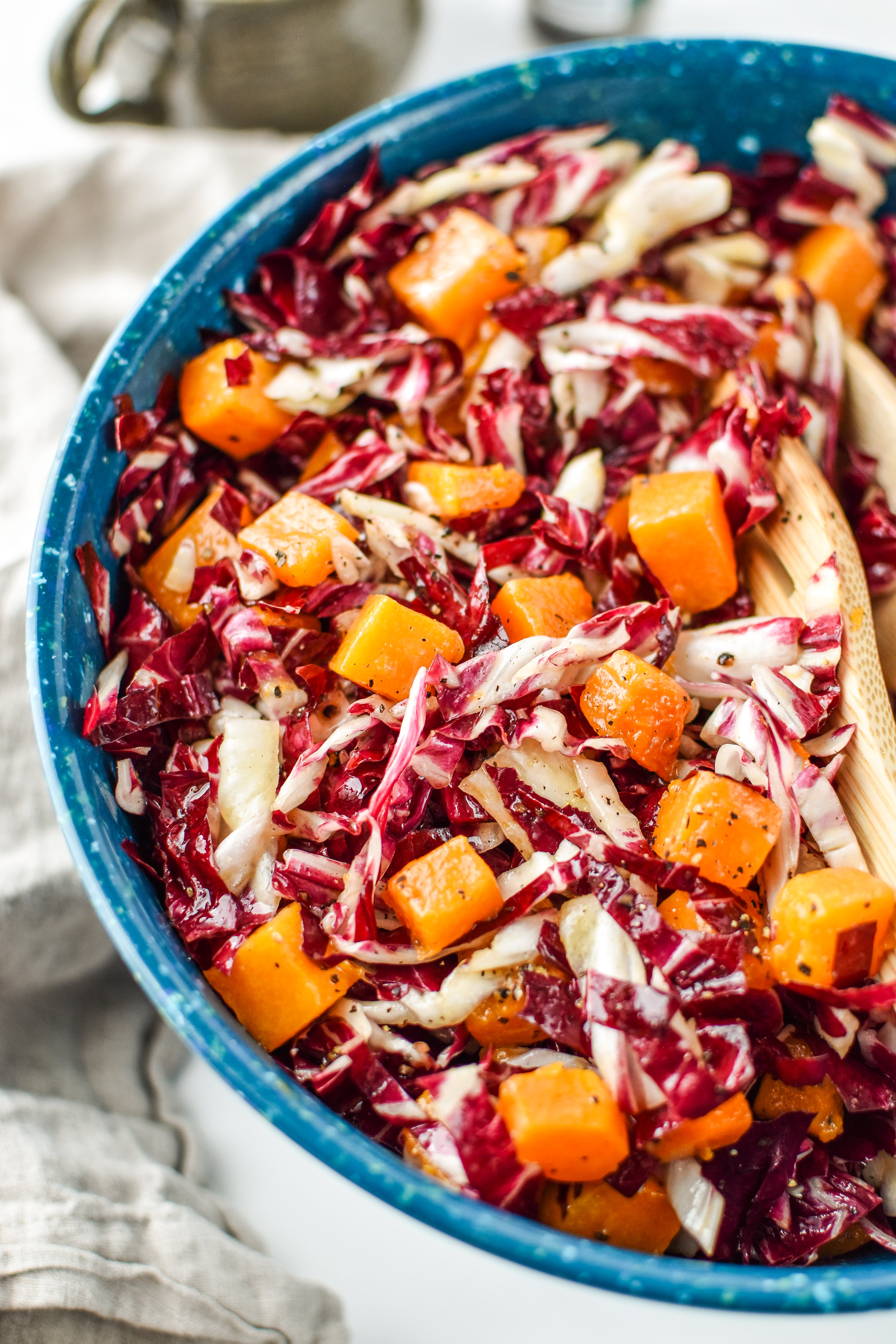 Radicchio and Roasted Squash Salad is colorful and delicious!