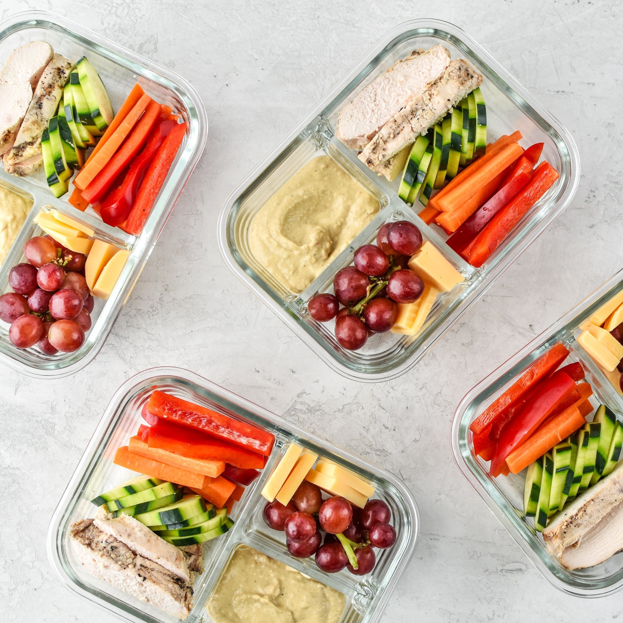 most popular recipes of 2018 chicken & hummus plate lunch meal prep