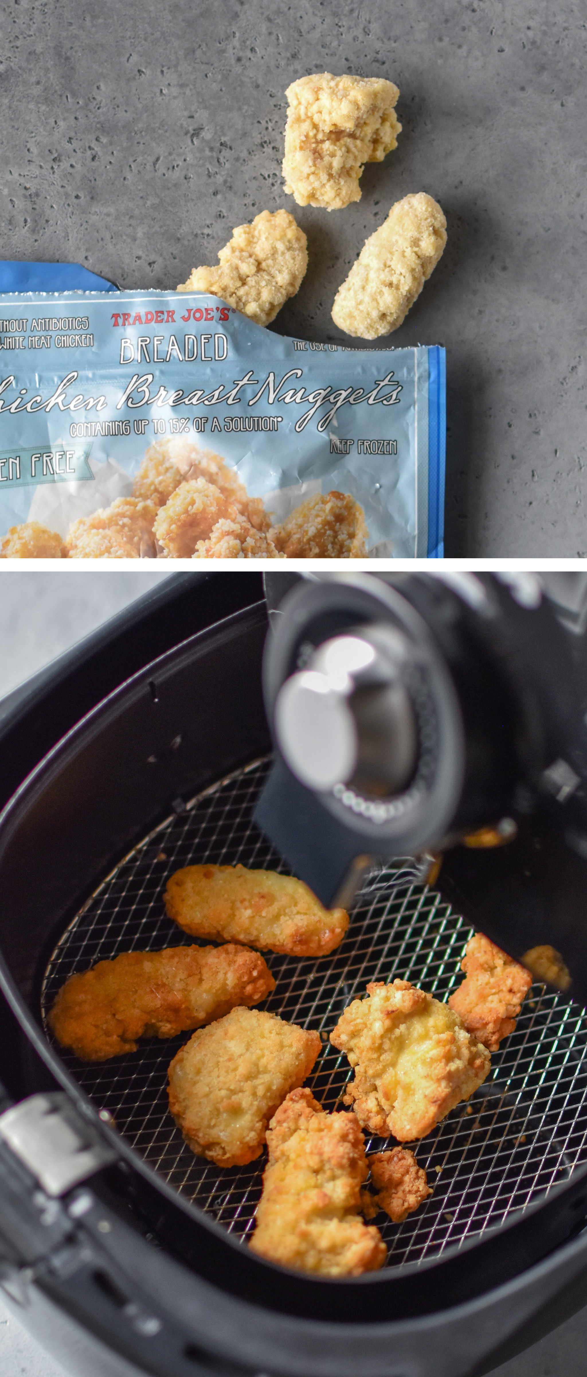 chicken nuggets from trader joe's made in the air fryer