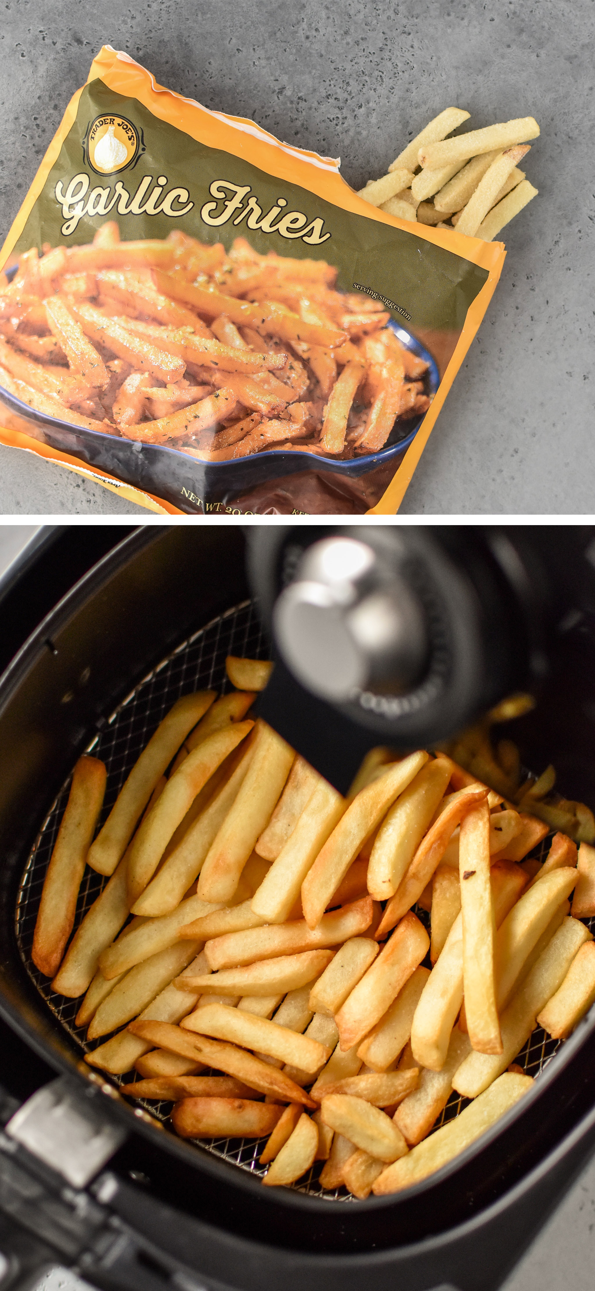 Garlic fries from trader Joe's made in the air fryer!