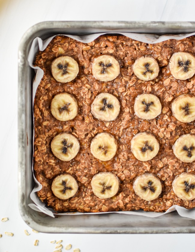 Peanut Butter Banana Oatmeal Breakfast Bars - Project Meal Plan