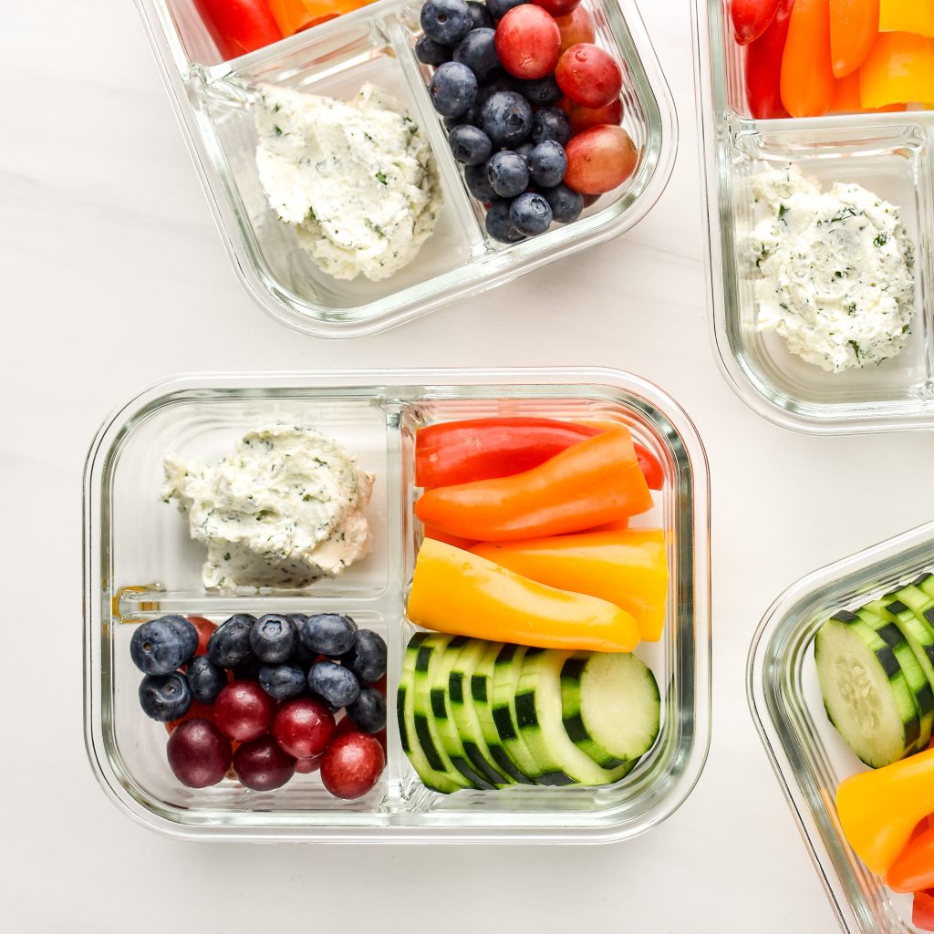 Herbed Goat Cheese Rainbow Snack Boxes - Project Meal Plan