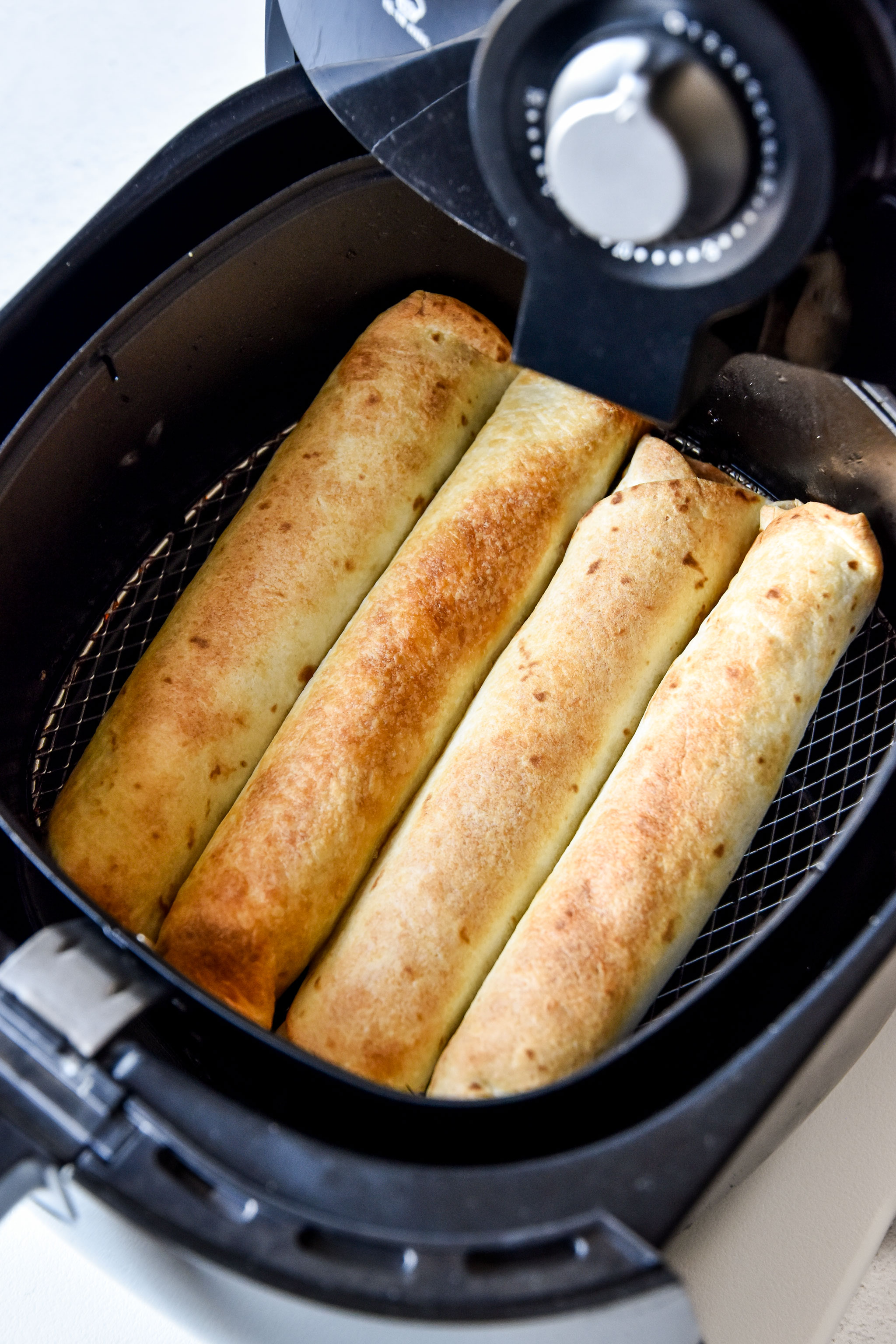 air fryer chicken taquitos fresh from the air fryer