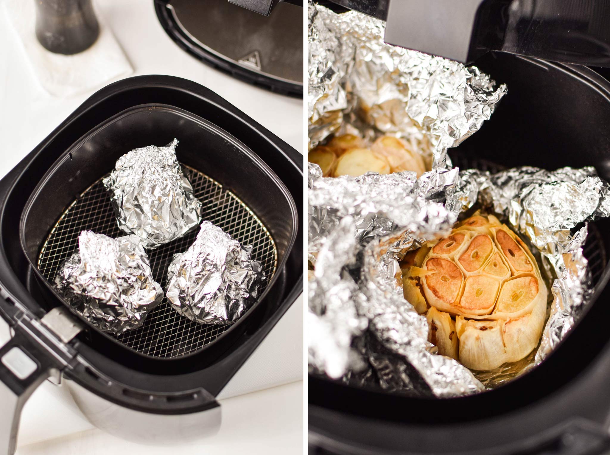 roasting garlic in the air fryer is one of the first air fryer recipes I worked on!