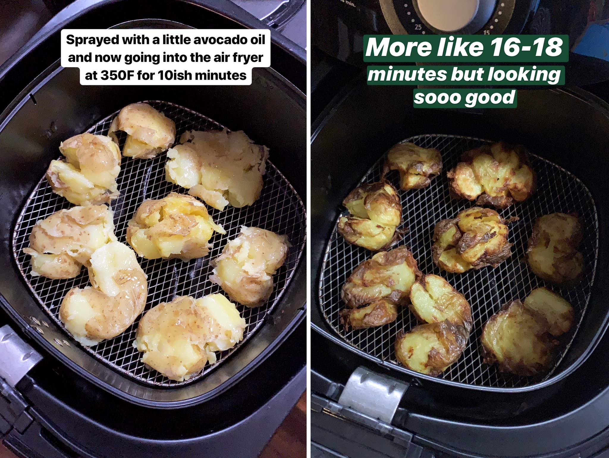 how to make smashed crispy potatoes in the air fryer