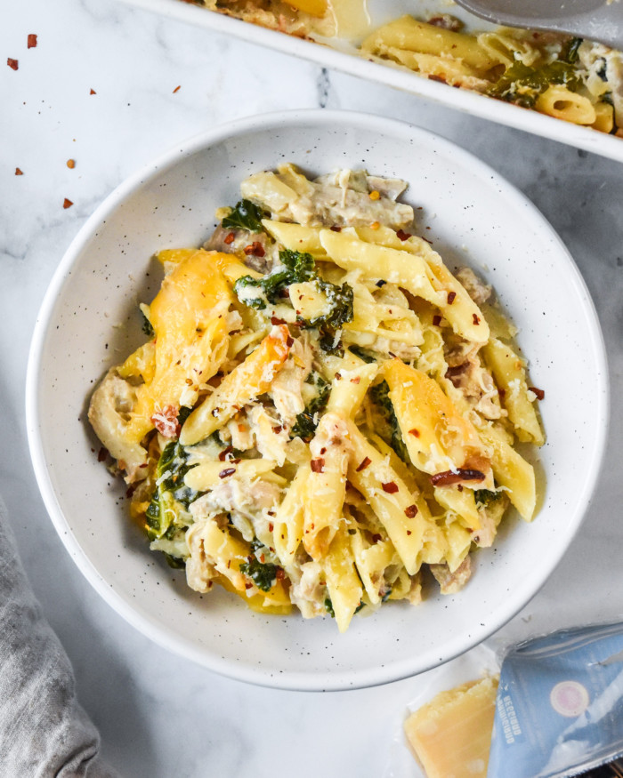 Cheesy Chicken Bacon Ranch Kale Casserole - Project Meal Plan