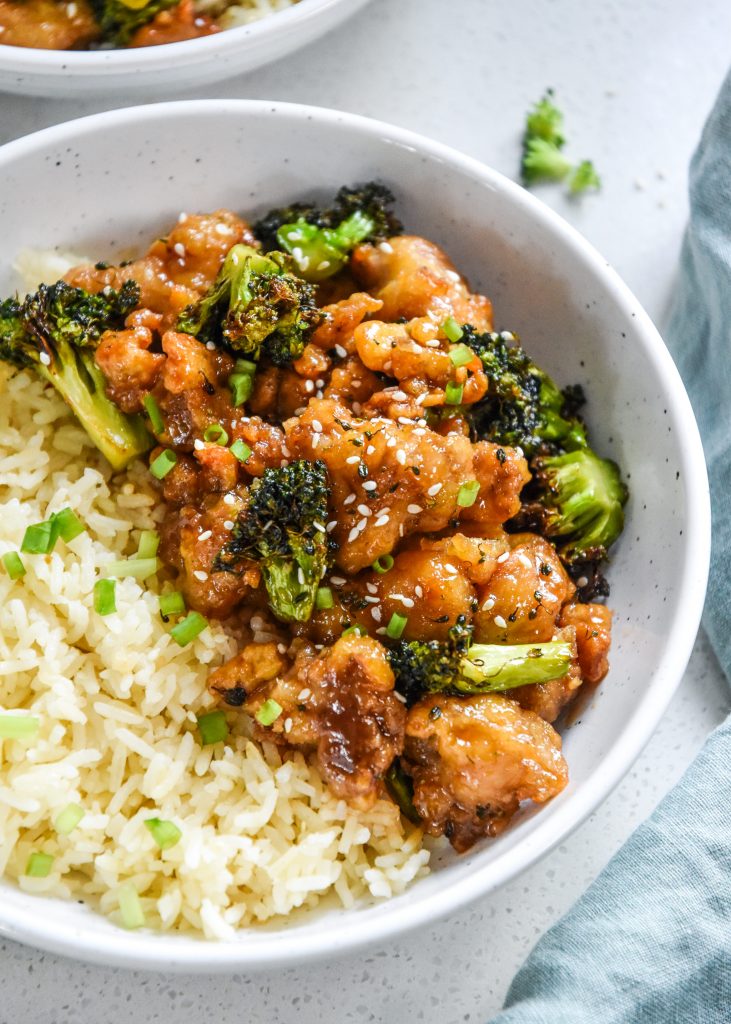 Air Fryer Trader Joe's Orange Chicken and Broccoli - Project Meal Plan