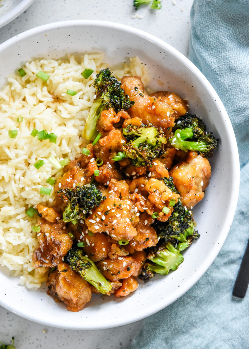 Air Fryer Trader Joe's Orange Chicken and Broccoli - Project Meal Plan