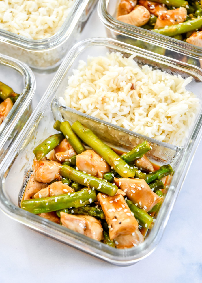 Spicy Chicken And Asparagus Meal Prep Bowl