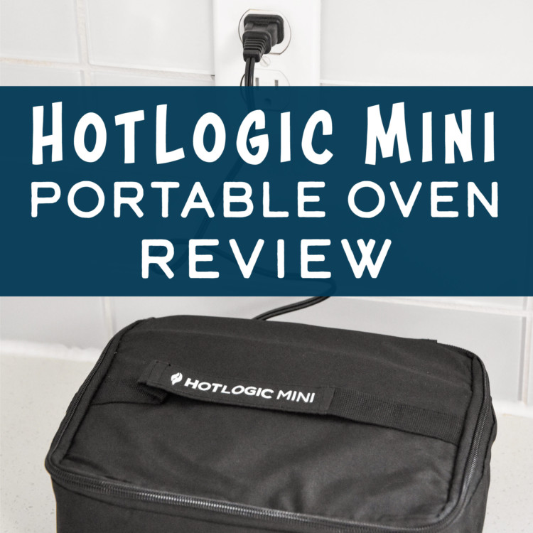 cover photo with words for the hotlogic mini portable oven review.