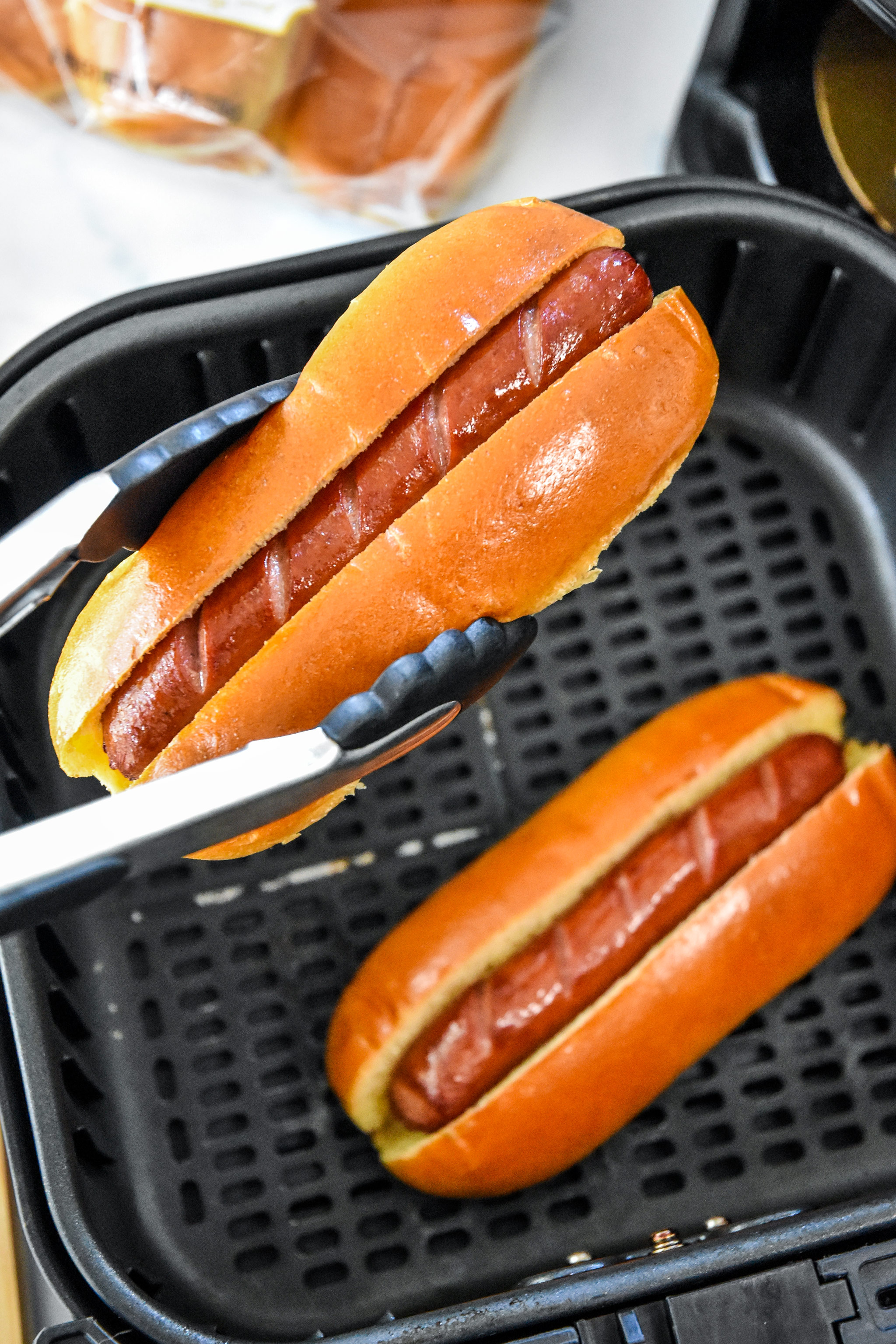 Air Fryer Hot dogs - Air Fryer Eats Main Dish