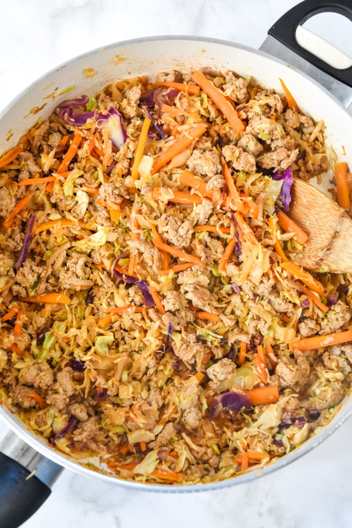 Spicy Ground Turkey & Cabbage Stir Fry Meal Prep - Project Meal Plan