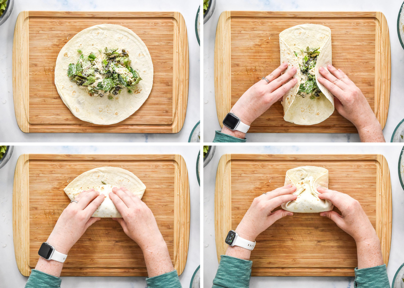 Caesar Chicken Salad Lunch Wraps - Project Meal Plan
