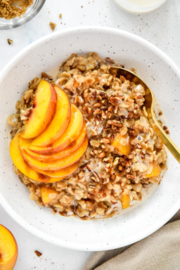 Peaches and Cream Oatmeal - Project Meal Plan