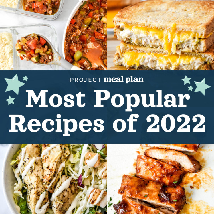 cover image with text for most popular recipes of 2022.