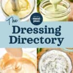 decorative banner image for the dressing directory with dressing pictures.