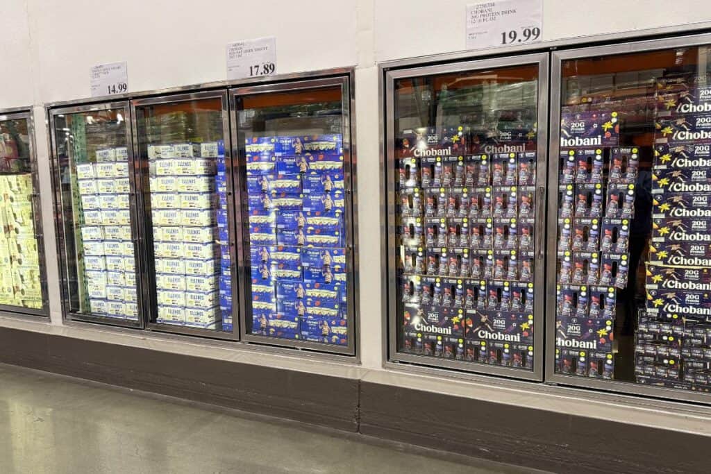 yogurt in fridge at costco.