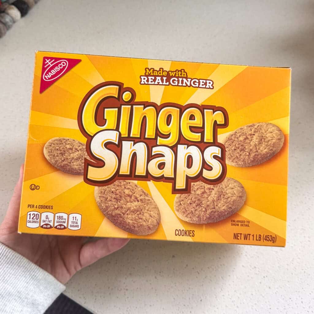Nabisco gingersnaps box.